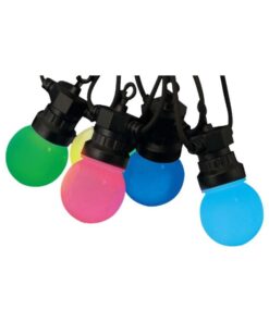 Αδιάβροχο φωτιστικό γιρλάντα 13m με 15 λάμπες RGB και χειριστήριο V-TAC – 23159