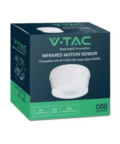 Ανιχνευτής κίνησης οροφής Infrared Max 500W λευκός IP20 V-TAC – 23162