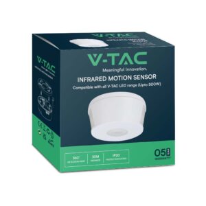 Ανιχνευτής κίνησης οροφής Infrared Max 500W λευκός IP20 V-TAC – 23162