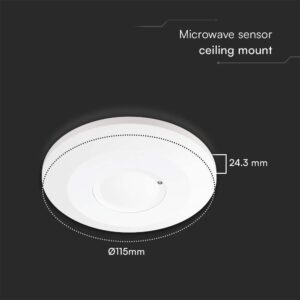 Ανιχνευτής κίνησης οροφής Infrared Max 1000W λευκός IP20 V-TAC – 23163