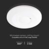 Ανιχνευτής κίνησης οροφής Infrared Max 1000W λευκός IP20 V-TAC – 23163