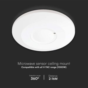 Ανιχνευτής κίνησης οροφής Infrared Max 1000W λευκός IP20 V-TAC – 23163