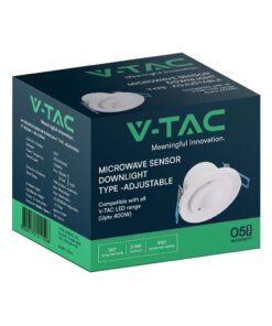 Χωνευτός ανιχνευτής κίνησης μικροκυμάτων Max 300W λευκός V-TAC – 23165