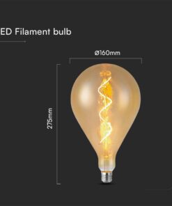 Λάμπα LED E27 4W 2700K amber cover V-TAC – 23166