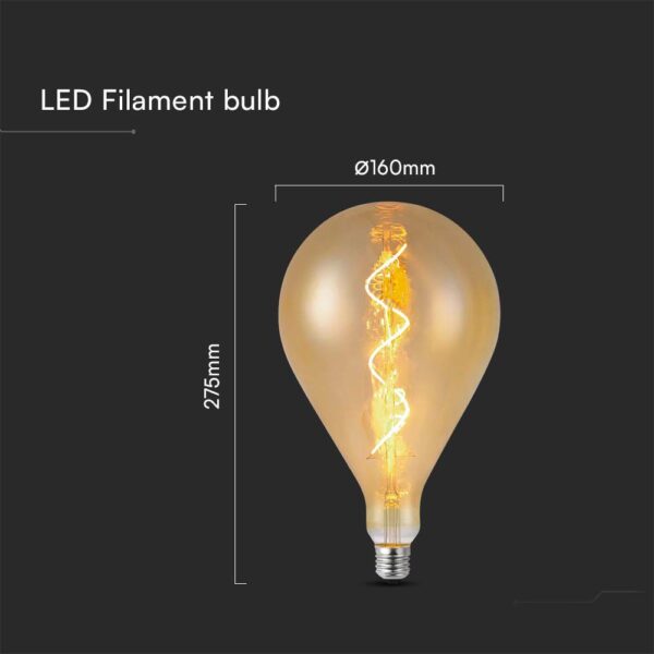 Λάμπα LED E27 4W 2700K amber cover  V-TAC – 23166