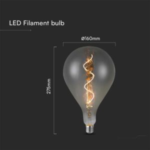 Λάμπα LED E27 Special Filament A160 4W 2700K V-TAC – 23167