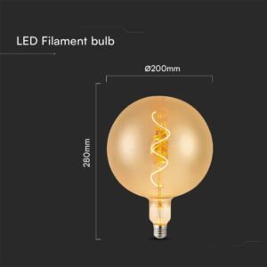 Λάμπα LED E27 4W 2700K amber cover  V-TAC – 23169
