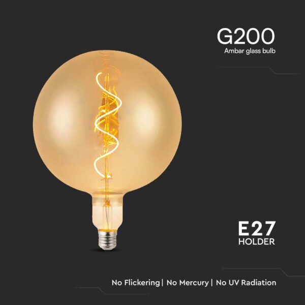 Λάμπα LED E27 4W 2700K amber cover  V-TAC – 23169