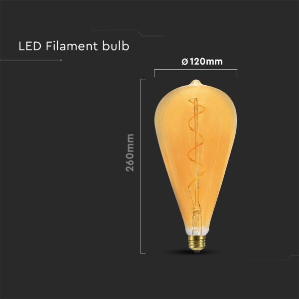 Λάμπα LED E27 4W 2700K γυαλί amber V-TAC – 23172
