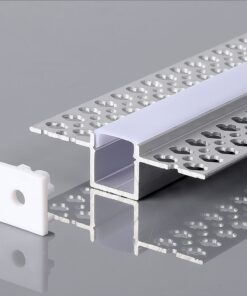 Προφίλ Αλουμινίου Γυψοσανίδας με Γαλακτερό Καπάκι 2m V-TAC για Ταινία LED – 23173