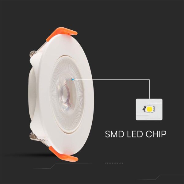 Χωνευτό Φωτιστικό Οροφής LED Samsung SMD 7W 3000K V-TAC – 23182