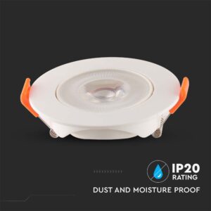 Χωνευτό Φωτιστικό Οροφής LED Samsung SMD 7W 3000K V-TAC – 23182