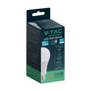 LED Λάμπα E27 A65 17W V-TAC PRO Samsung Chip 200° 1710lm Θερμό Λευκό 3000K – 23687