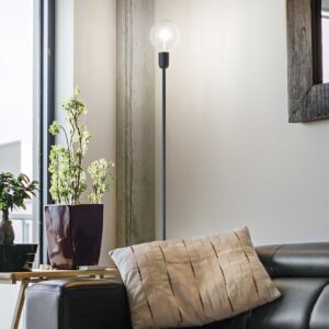 IDEAL LUX Φωτιστικό Δαπέδου MICROPHONE 1xE27 Μαύρου Χρώματος – 232331