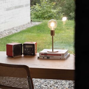 IDEAL LUX Επιτραπέζιο Φωτιστικό MICROPHONE 1xE27 Μαύρου Χρώματος – 232485