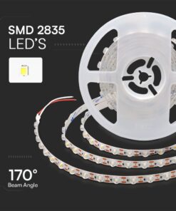 LED Ταινία 16.5W 24V V-TAC 1320lm/m Θερμό 3000K 5m – 23334