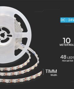 LED Ταινία 16.5W 24V V-TAC 1320lm/m Θερμό 3000K 5m – 23334