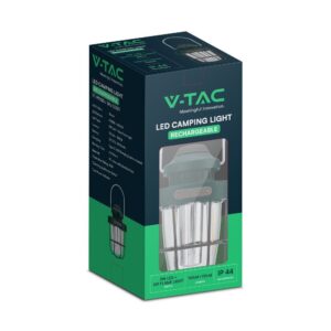 Επαναφορτιζόμενο Φως Κάμπινγ LED 3W CCT Dimmable IP44 Πράσινο V-TAC – 23337VT