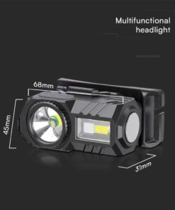 Φακός Κεφαλής Επαναφορτιζόμενος LED 3W RGBW IP44 Μαύρος V-TAC – 23339VT