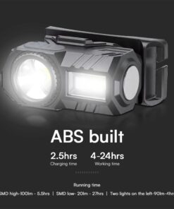 Φακός Κεφαλής Επαναφορτιζόμενος LED 3W RGBW IP44 Μαύρος V-TAC – 23339VT