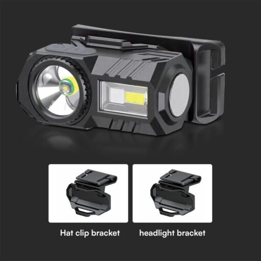 Φακός Κεφαλής Επαναφορτιζόμενος LED 3W RGBW IP44 Μαύρος V-TAC – 23339VT