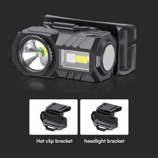 Φακός Κεφαλής Επαναφορτιζόμενος LED 3W RGBW IP44 Μαύρος V-TAC – 23339VT