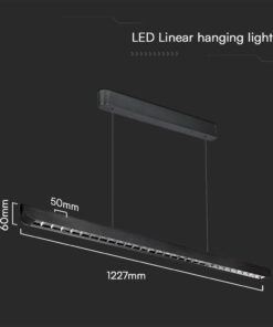 Κρεμαστό Γραμμικό Φωτιστικό LED 36W Μαύρο CCT V-TAC – 23341VT