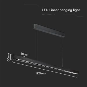 Κρεμαστό Γραμμικό Φωτιστικό LED 36W Μαύρο CCT V-TAC – 23341VT