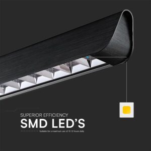 Κρεμαστό Γραμμικό Φωτιστικό LED 36W Μαύρο CCT V-TAC – 23341VT