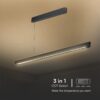 Κρεμαστό Γραμμικό Φωτιστικό LED 36W Μαύρο CCT V-TAC – 23341VT