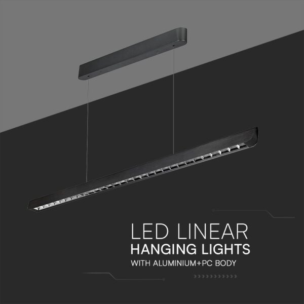 Κρεμαστό Γραμμικό Φωτιστικό LED 36W Μαύρο CCT V-TAC – 23341VT