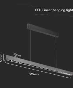 Κρεμαστό Γραμμικό Φωτιστικό LED 36W Χρυσό CCT Γκρι Ματ V-TAC – 23343VT