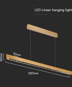 Κρεμαστό Γραμμικό Φωτιστικό LED 36W Χρυσό CCT V-TAC – 23344VT
