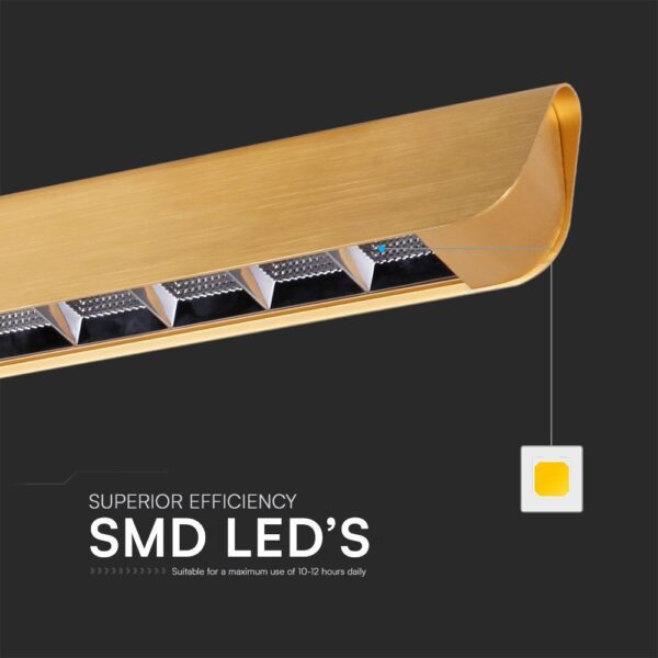 Κρεμαστό Γραμμικό Φωτιστικό LED 36W Χρυσό CCT V-TAC – 23344VT