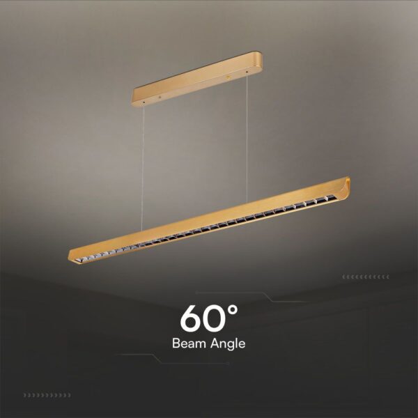 Κρεμαστό Γραμμικό Φωτιστικό LED 36W Χρυσό CCT V-TAC – 23344VT