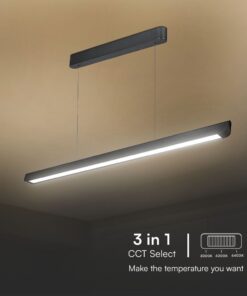 Κρεμαστό Γραμμικό Φωτιστικό LED 36W Χρυσό CCT Μαύρο με Οπάλ Διαχύτη V-TAC – 23345VT