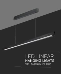 Κρεμαστό Γραμμικό Φωτιστικό LED 36W Χρυσό CCT Μαύρο με Οπάλ Διαχύτη V-TAC – 23345VT