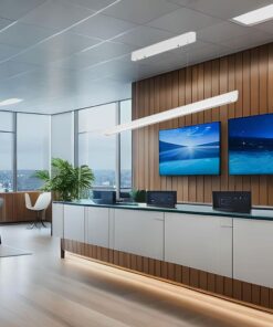 Κρεμαστό Γραμμικό Φωτιστικό LED 36W Χρυσό CCT Λευκό με Οπάλ Διαχύτη V-TAC – 23346VT