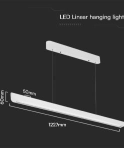 Κρεμαστό Γραμμικό Φωτιστικό LED 36W Χρυσό CCT Λευκό με Οπάλ Διαχύτη V-TAC – 23346VT