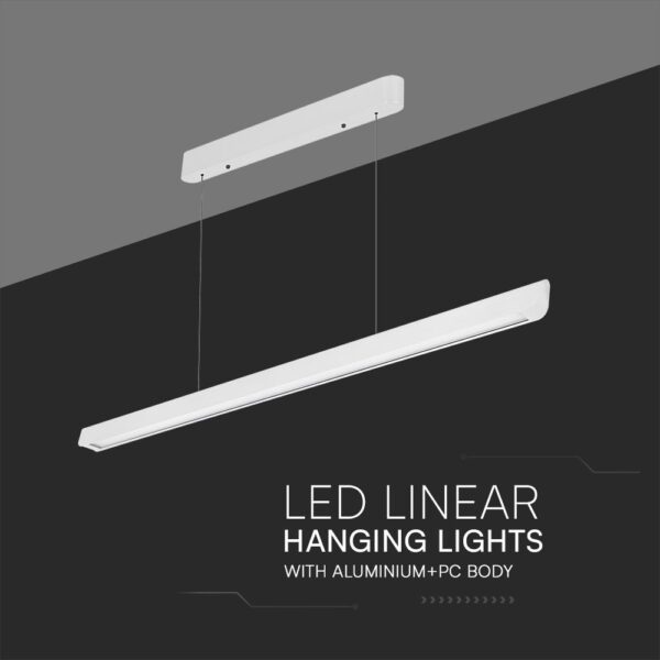 Κρεμαστό Γραμμικό Φωτιστικό LED 36W Χρυσό CCT Λευκό με Οπάλ Διαχύτη V-TAC – 23346VT