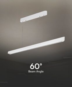 Κρεμαστό Γραμμικό Φωτιστικό LED 36W Χρυσό CCT Λευκό με Οπάλ Διαχύτη V-TAC – 23346VT