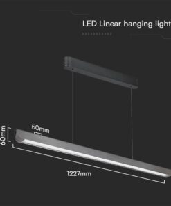 Κρεμαστό Γραμμικό Φωτιστικό LED 36W Χρυσό CCT Γκρι Ματ με Οπάλ Διαχύτη V-TAC – 23343VT