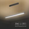 Κρεμαστό Γραμμικό Φωτιστικό LED 36W Χρυσό CCT Γκρι Ματ με Οπάλ Διαχύτη V-TAC – 23343VT