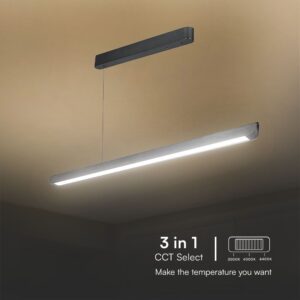 Κρεμαστό Γραμμικό Φωτιστικό LED 36W Χρυσό CCT Γκρι Ματ με Οπάλ Διαχύτη V-TAC – 23343VT