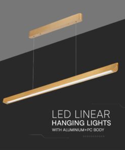 Κρεμαστό Γραμμικό Φωτιστικό LED 36W Χρυσό CCT Χρυσό με Οπάλ Διαχύτη V-TAC – 23345VT
