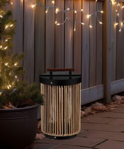 Επιτραπέζιο Φωτιστικό Κήπου LED 2.4W 3000K Ηλιακό IP65 με Ξύλο & Σχοινί V-TAC – 23349VT