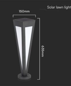 Φωτιστικό Δαπέδου Κήπου LED 2W 3000K Ηλιακό IP65 Μαύρου Χρώματος V-TAC – 23350VT