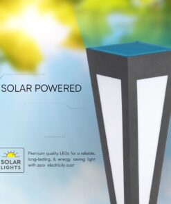 Φωτιστικό Δαπέδου Κήπου LED 2W 3000K Ηλιακό IP65 Μαύρου Χρώματος V-TAC – 23350VT