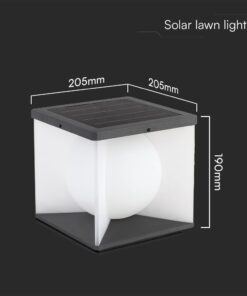 Ηλιακό Επιτοίχιο Φωτιστικό Βεράντας LED 3W 3000K IP65 Μαύρου Χρώματος V-TAC – 23351VT