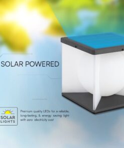 Ηλιακό Επιτοίχιο Φωτιστικό Βεράντας LED 3W 3000K IP65 Μαύρου Χρώματος V-TAC – 23351VT